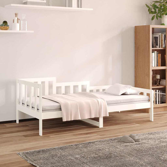 Dormeuse senza Materasso Bianca 90x200 cm Legno Massello Pino