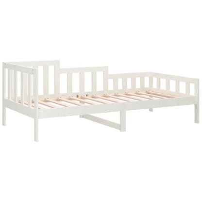 Dormeuse senza Materasso Bianca 90x190 cm Legno Massello Pino