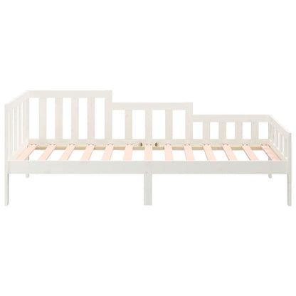 Dormeuse senza Materasso Bianca 90x190 cm Legno Massello Pino