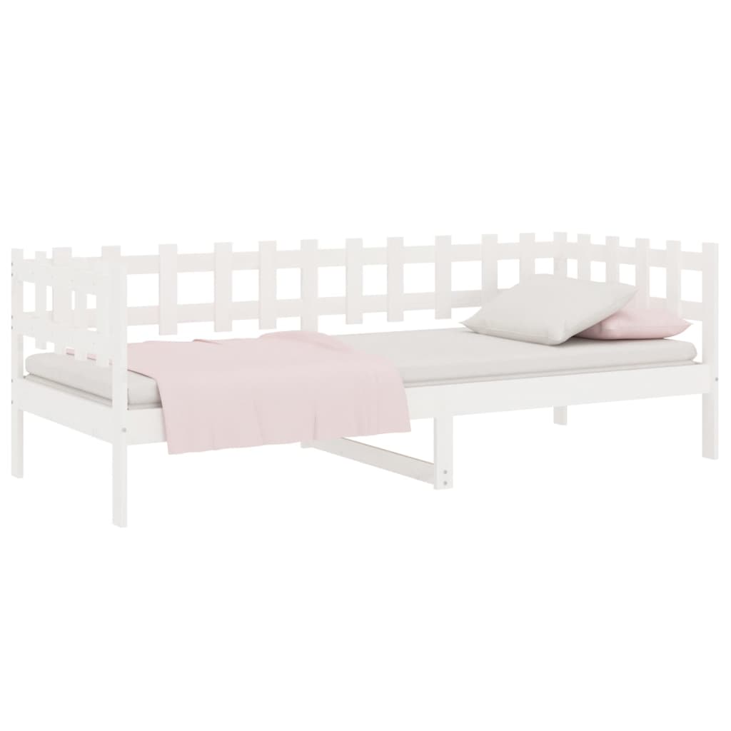 Dormeuse senza Materasso Bianca 80x200 cm Legno Massello Pino | homemem39