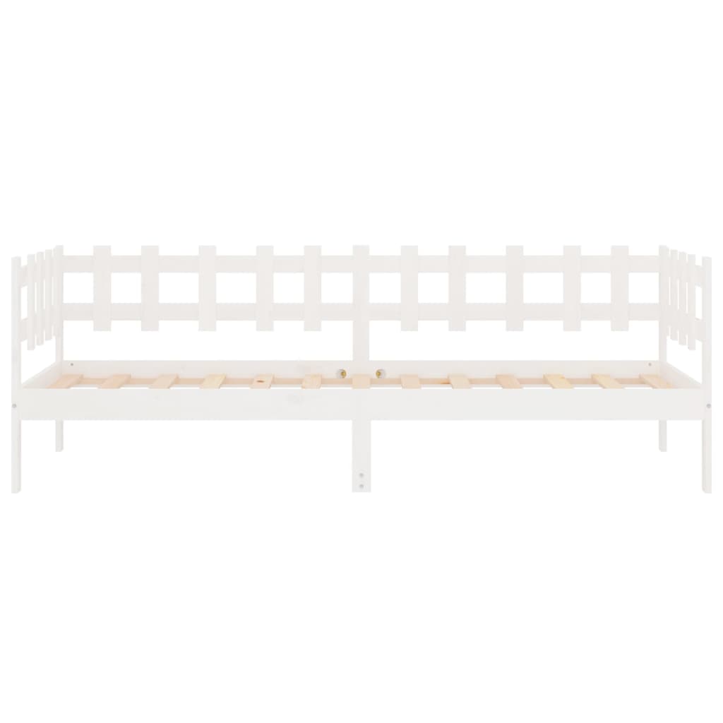 Dormeuse senza Materasso Bianca 80x200 cm Legno Massello Pino | homemem39