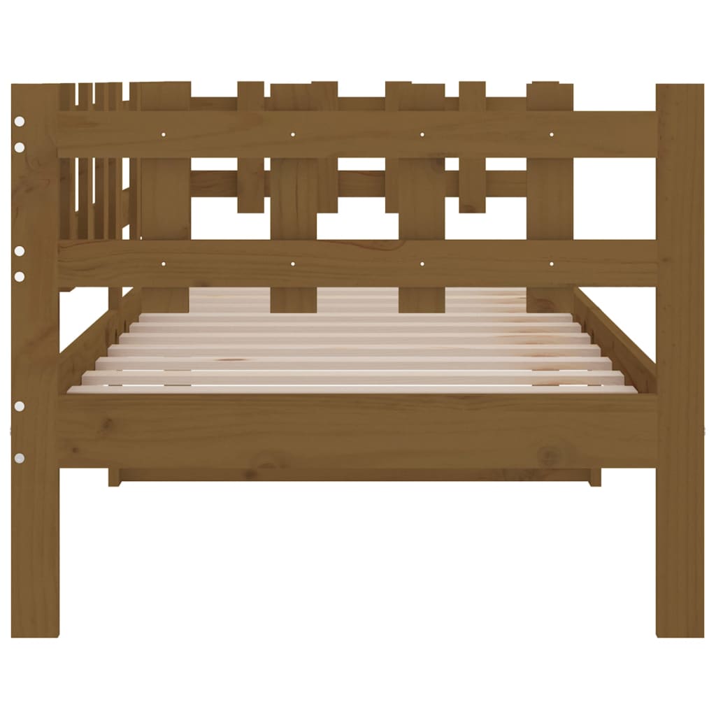 Dormeuse Marrone Ambra 80x200 cm in Legno Massello di Pino | homemem39
