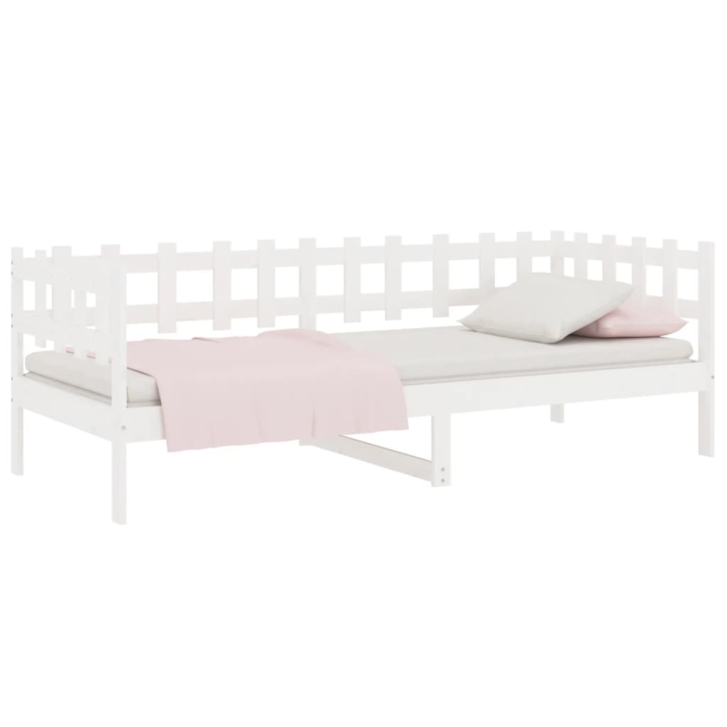 Dormeuse senza Materasso Bianca 90x200 cm Legno Massello Pino | homemem39