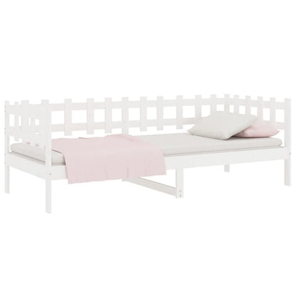 Dormeuse senza Materasso Bianca 90x200 cm Legno Massello Pino | homemem39
