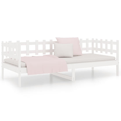 Dormeuse senza Materasso Bianca 90x200 cm Legno Massello Pino | homemem39