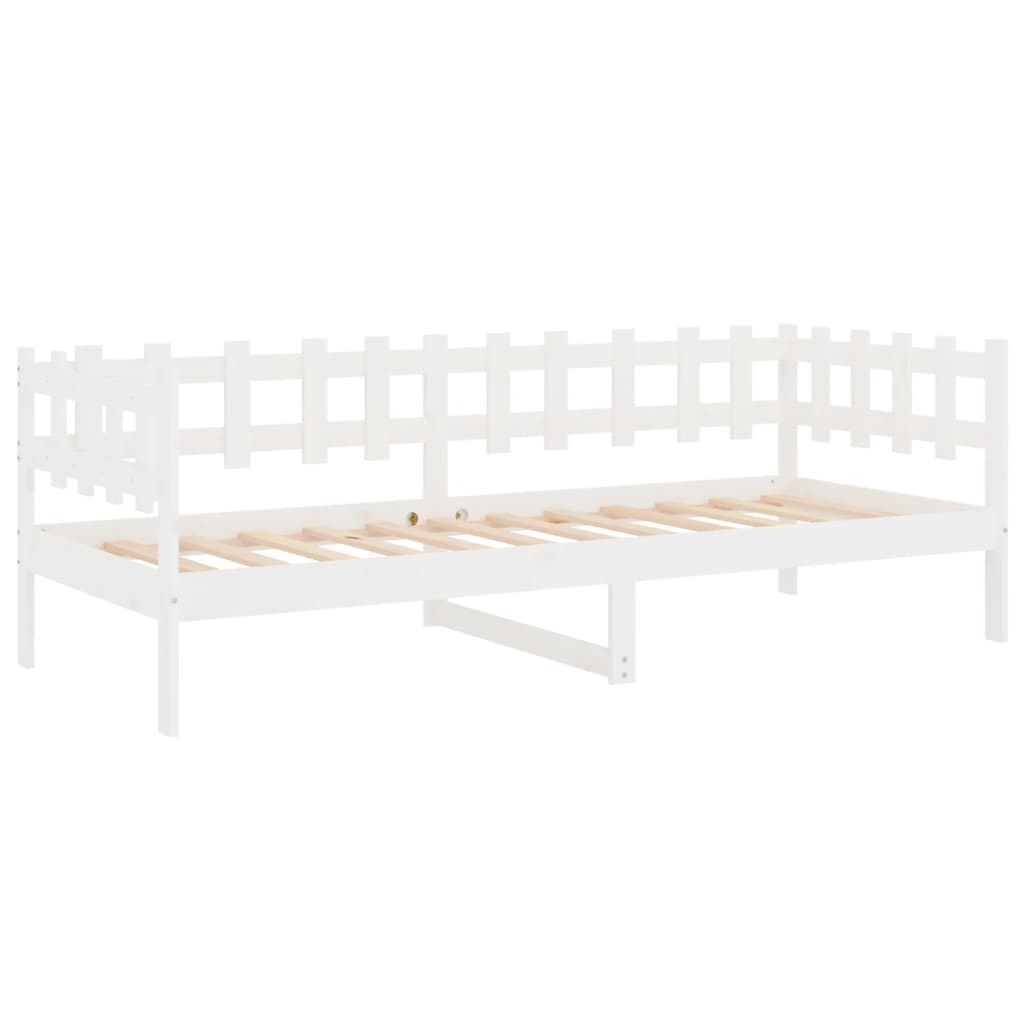 Dormeuse senza Materasso Bianca 90x200 cm Legno Massello Pino | homemem39