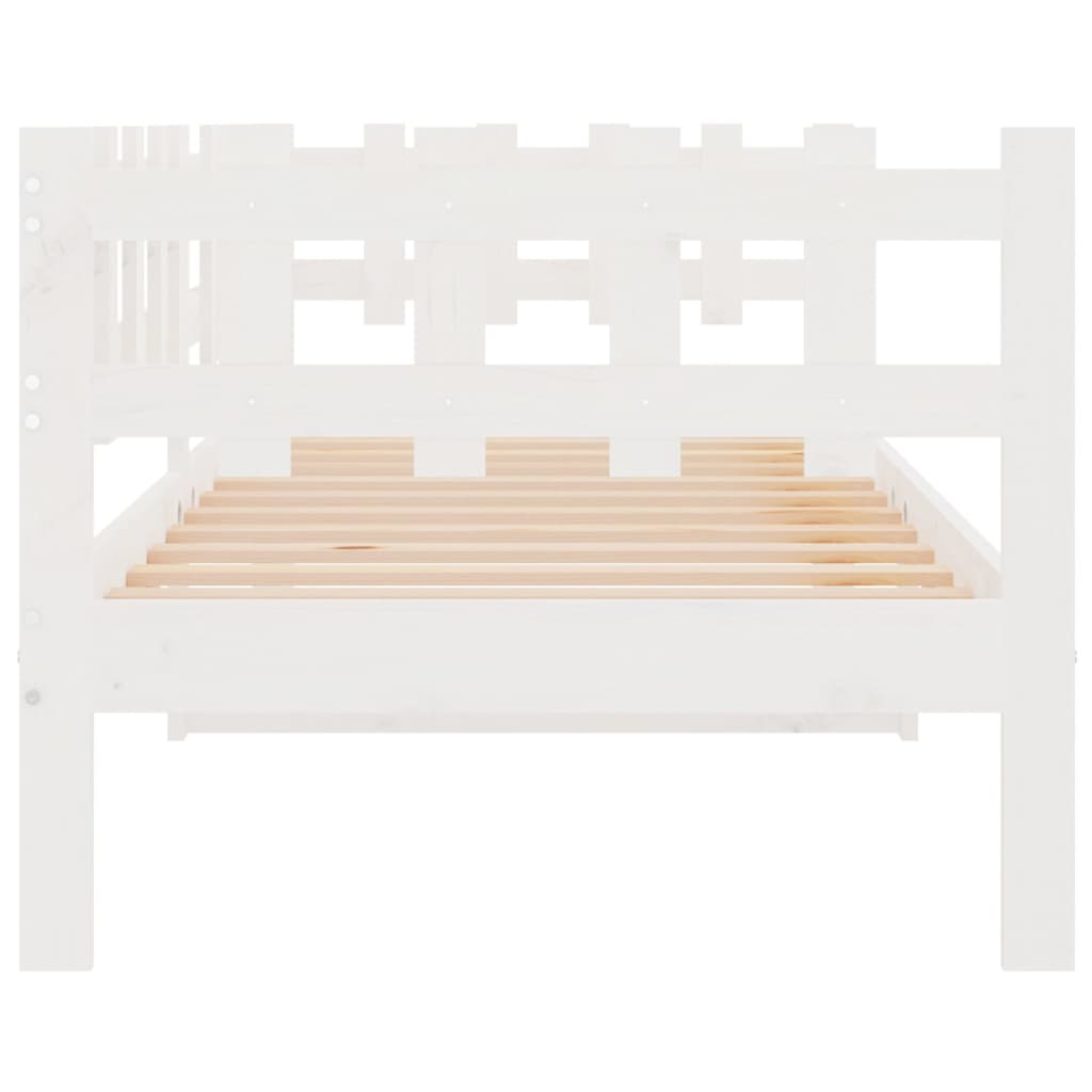 Dormeuse senza Materasso Bianca 90x200 cm Legno Massello Pino | homemem39