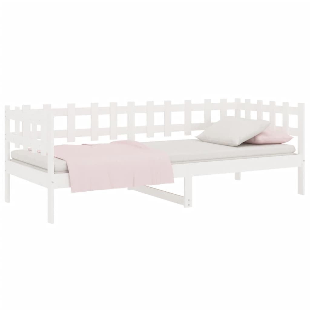 Dormeuse senza Materasso Bianca 90x190 cm Legno Massello Pino | homemem39