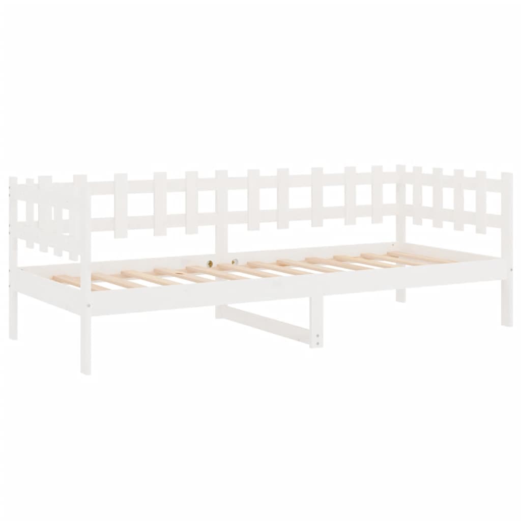 Dormeuse senza Materasso Bianca 90x190 cm Legno Massello Pino | homemem39