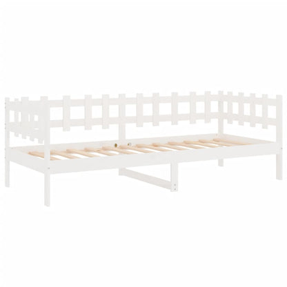 Dormeuse senza Materasso Bianca 90x190 cm Legno Massello Pino | homemem39