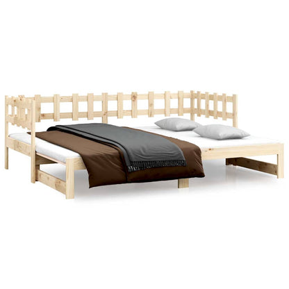 Dormeuse Estraibile 2x(80x200) cm in Legno Massello di Pino | homemem39