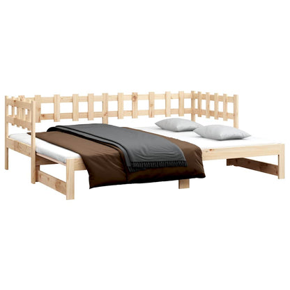 Dormeuse Estraibile 2x(80x200) cm in Legno Massello di Pino | homemem39
