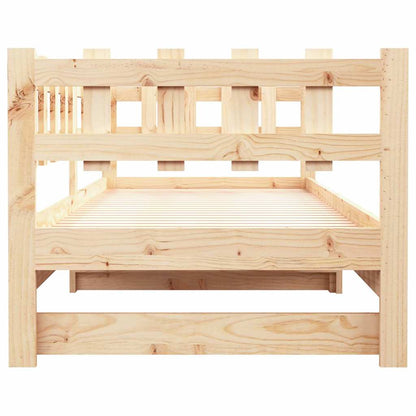 Dormeuse Estraibile 2x(80x200) cm in Legno Massello di Pino