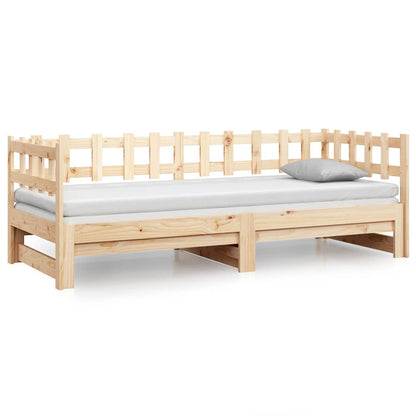 Dormeuse Estraibile 2x(80x200) cm in Legno Massello di Pino | homemem39