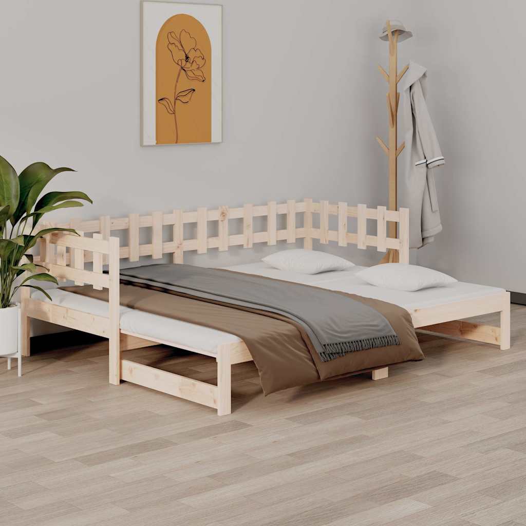 Dormeuse Estraibile 2x(80x200) cm in Legno Massello di Pino | homemem39