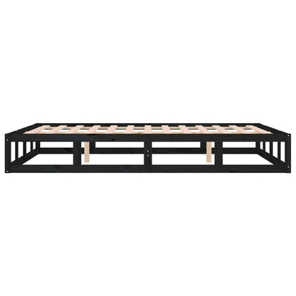 Giroletto Nero 120x200 cm in Legno Massello - homemem39