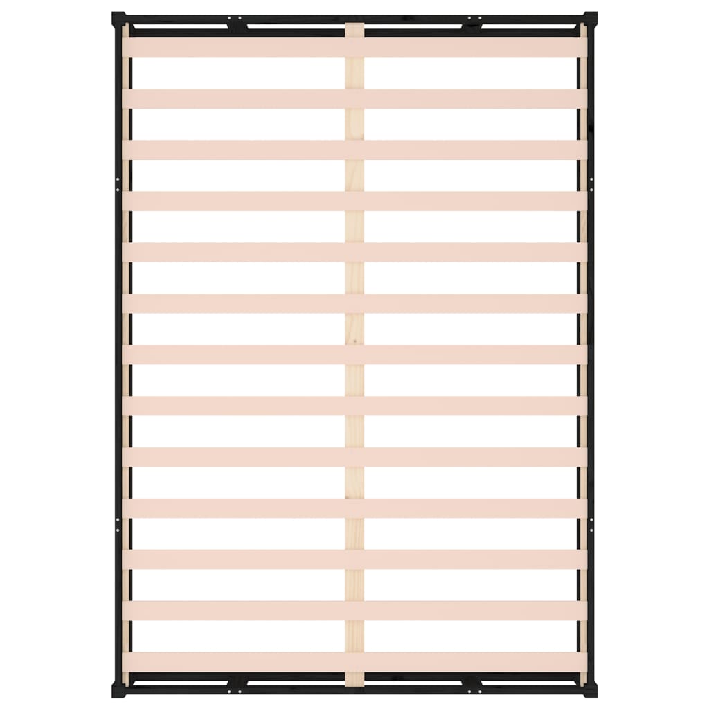 Giroletto Nero 200x200 cm in Legno Massello di Pino - homemem39