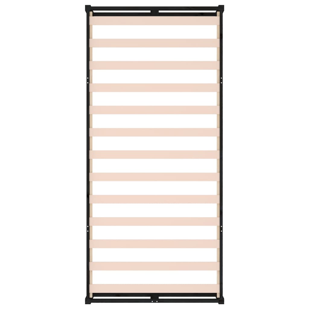 Giroletto Nero 75x190 cm Small Single in Legno Massello - homemem39