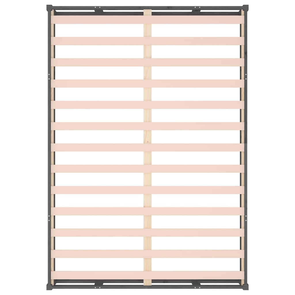 Giroletto Grigio 135x190 cm Double in legno Massello - homemem39