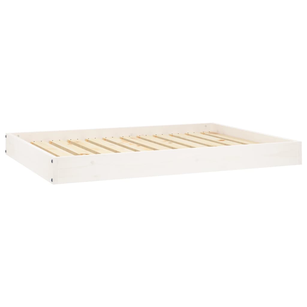 Cuccia per Cani Bianca 101,5x74x9 cm in Legno Massello di Pino | homemem39