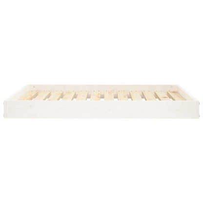Cuccia per Cani Bianca 101,5x74x9 cm in Legno Massello di Pino | homemem39