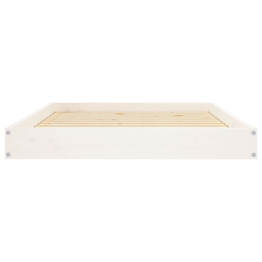 Cuccia per Cani Bianca 101,5x74x9 cm in Legno Massello di Pino