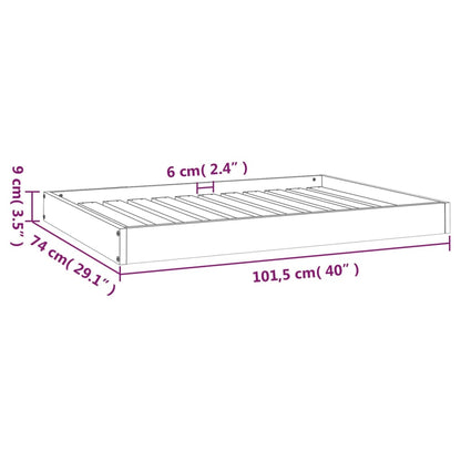 Cuccia per Cani Bianca 101,5x74x9 cm in Legno Massello di Pino | homemem39