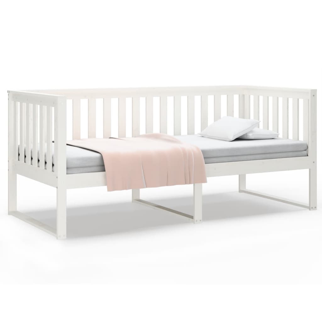 Dormeuse senza Materasso Bianca Legno Massello Pino