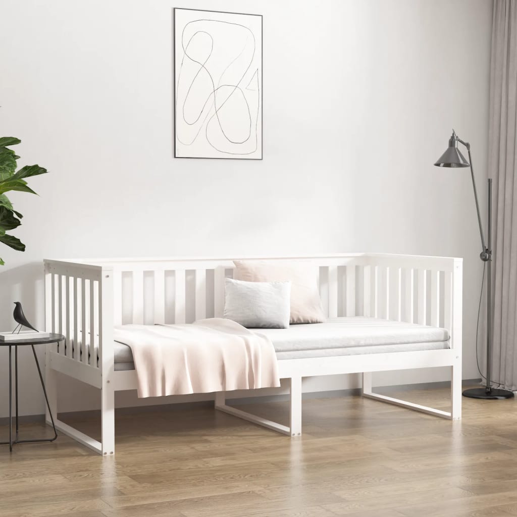 Dormeuse senza Materasso Bianca Legno Massello Pino