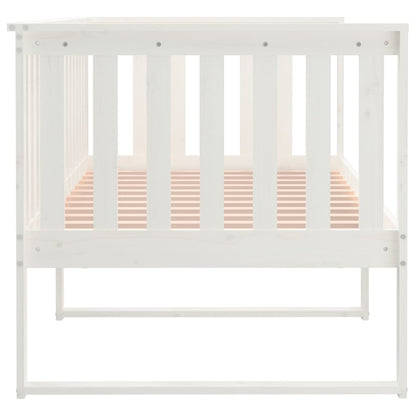 Dormeuse senza Materasso Bianca 90x200 cm Legno Massello Pino - homemem39