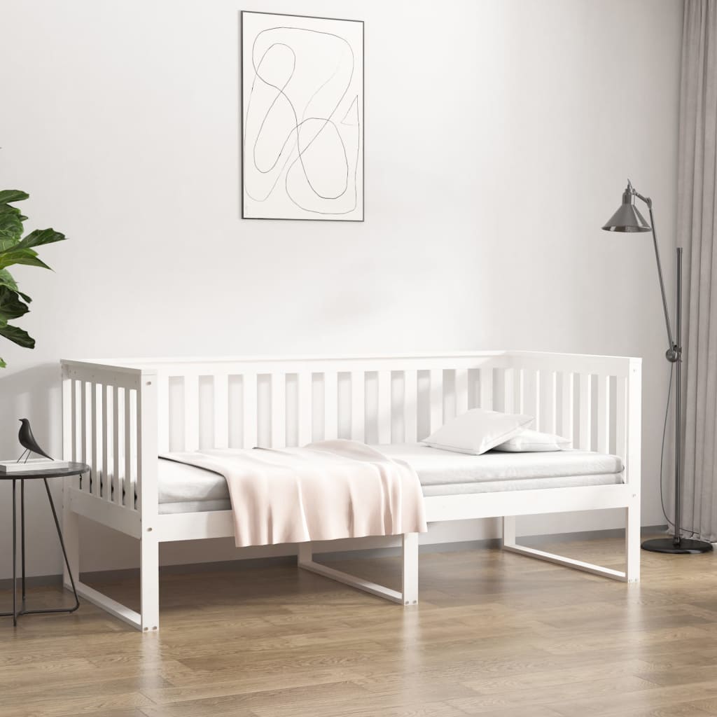 Dormeuse senza Materasso Bianca Legno Massello Pino