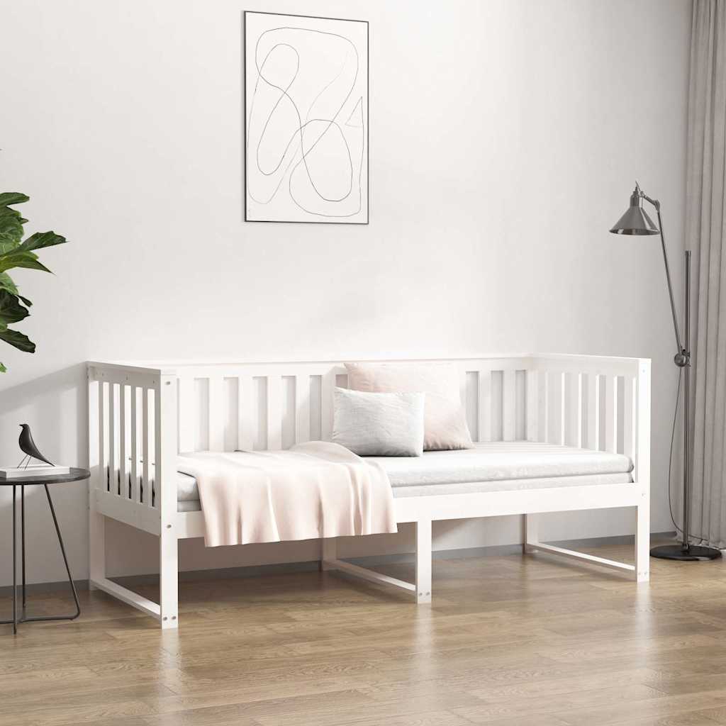 Dormeuse senza Materasso Bianca Legno Massello Pino