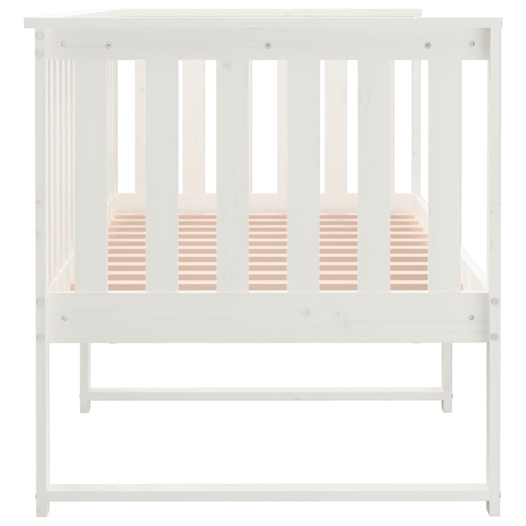 Dormeuse senza Materasso Bianca 80x200 cm Legno Massello Pino - homemem39