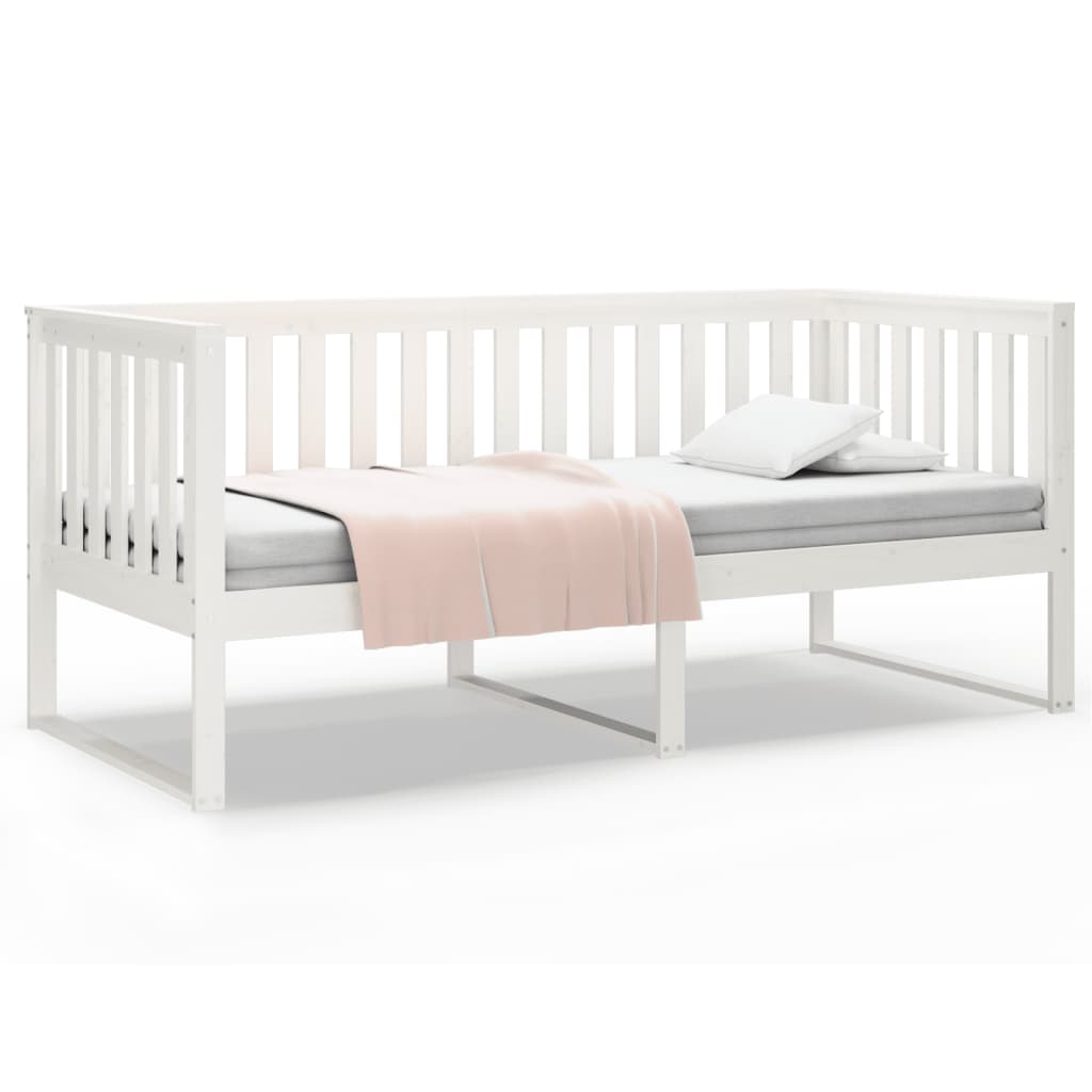 Dormeuse senza Materasso Bianca Legno Massello Pino