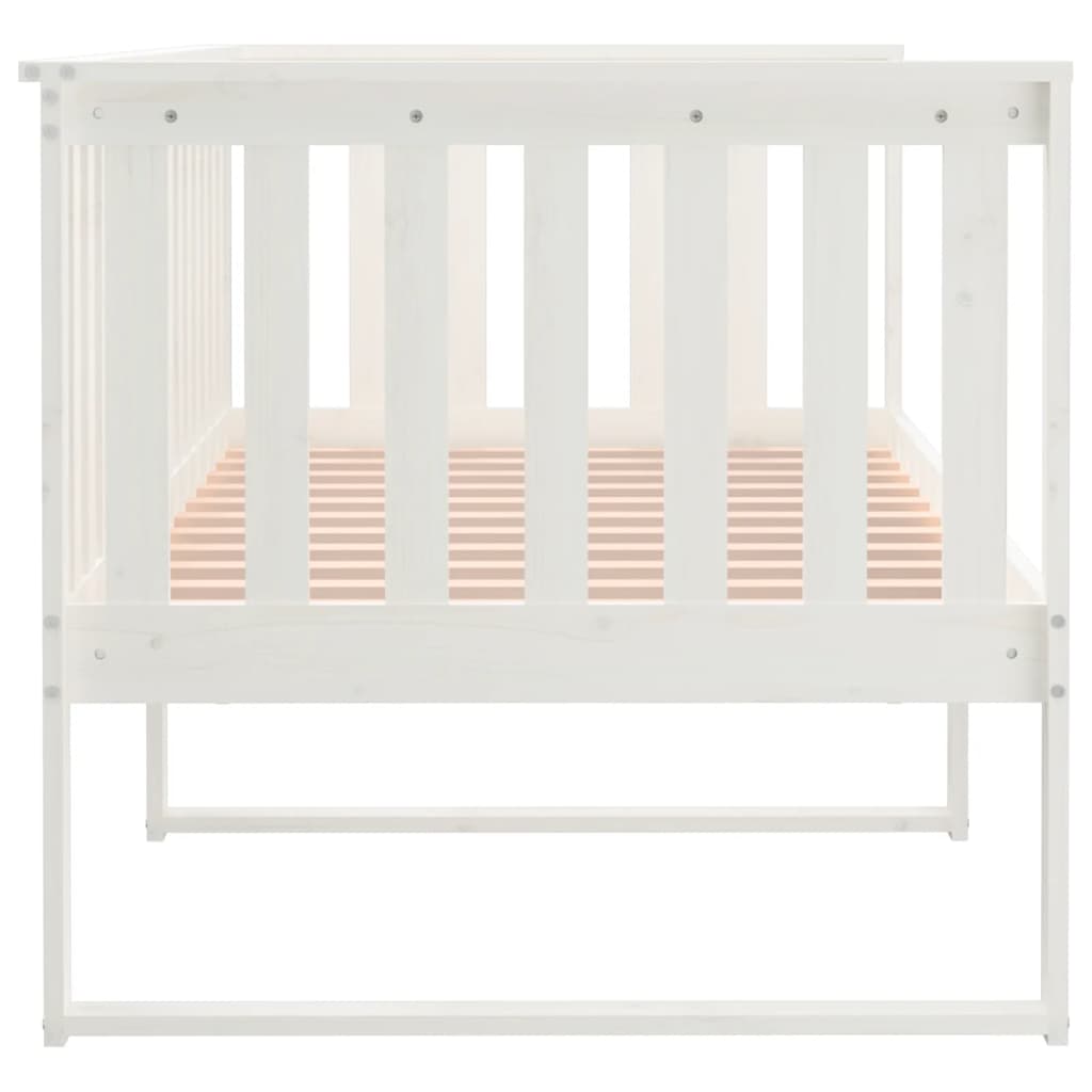 Dormeuse senza Materasso Bianca 90x190 cm Legno Massello Pino - homemem39