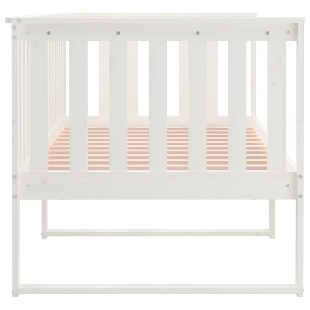 Dormeuse senza Materasso Bianco 100x200 cm Legno Massello Pino - homemem39