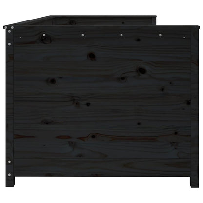 Dormeuse Nera 90x200 cm in Legno Massello di Pino