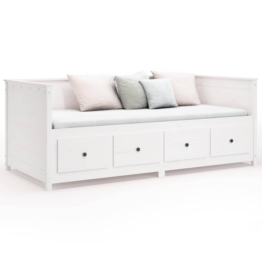 Dormeuse senza Materasso Bianca Legno Massello Pino