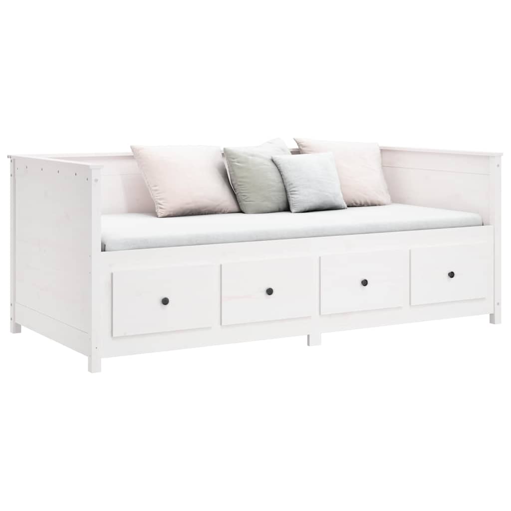 Dormeuse senza Materasso Bianca Legno Massello Pino