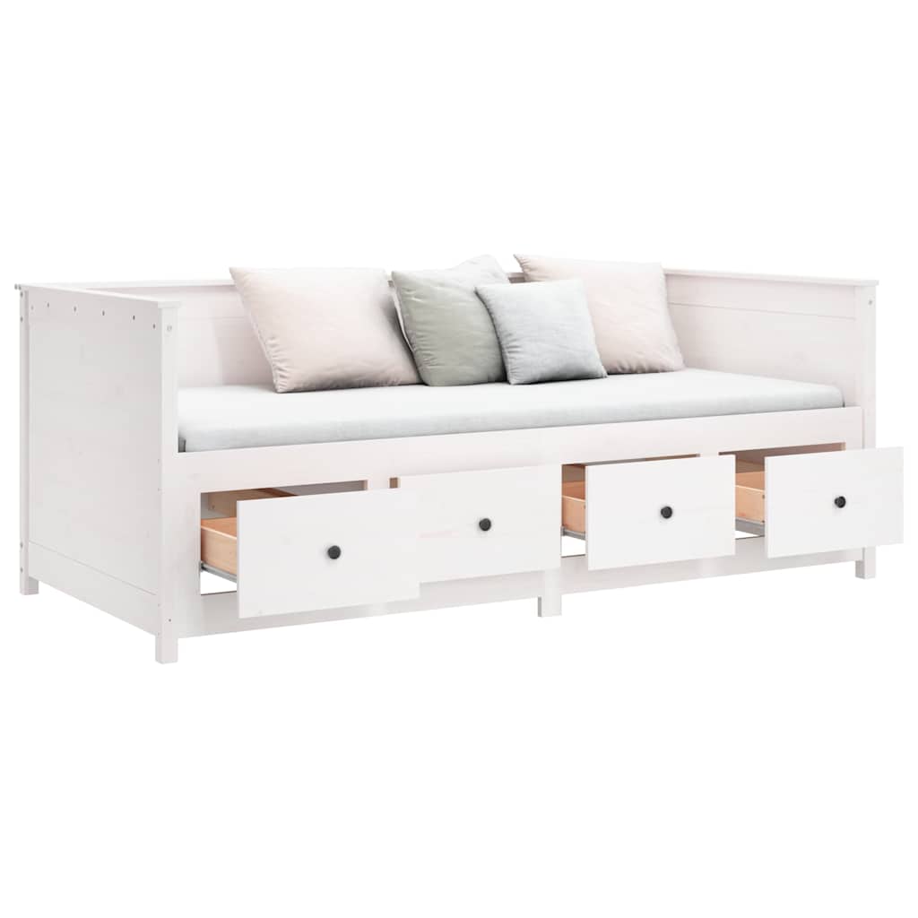 Dormeuse senza Materasso Bianca Legno Massello Pino