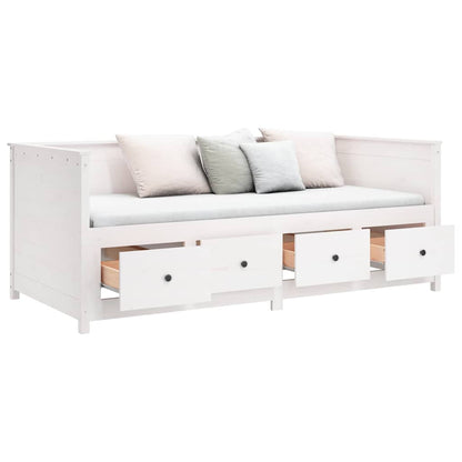 Dormeuse senza Materasso Bianca Legno Massello Pino