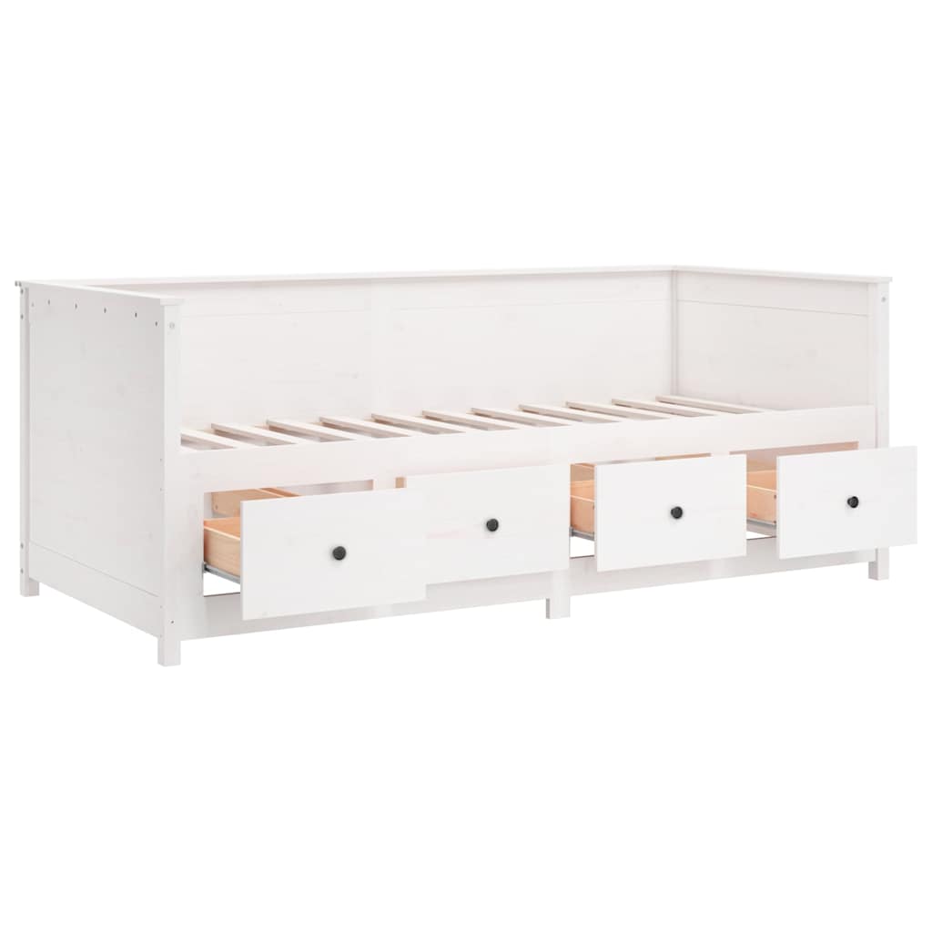 Dormeuse senza Materasso Bianca Legno Massello Pino