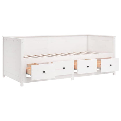 Dormeuse senza Materasso Bianca Legno Massello Pino
