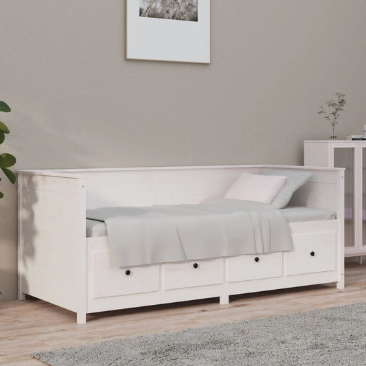 Dormeuse senza Materasso Bianca 90x190 cm Legno Massello Pino | homemem39