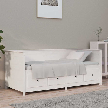 Dormeuse senza Materasso Bianca Legno Massello Pino