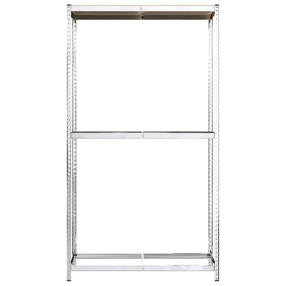 Portapneumatici a 2 Livelli 2pz Argento 110x40x180cm in Acciaio