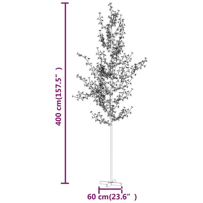 Albero di Ciliegio con 672 LED Bianco Caldo 400 cm - homemem39