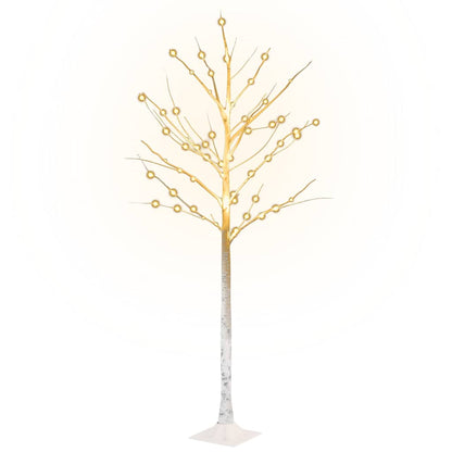 Betulla con LED Bianco Caldo 72 LED 150 cm | homemem39