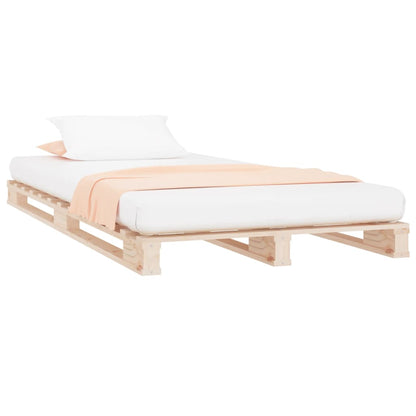 Letto a Pallet 90x200 cm in Legno Massello di Pino - homemem39