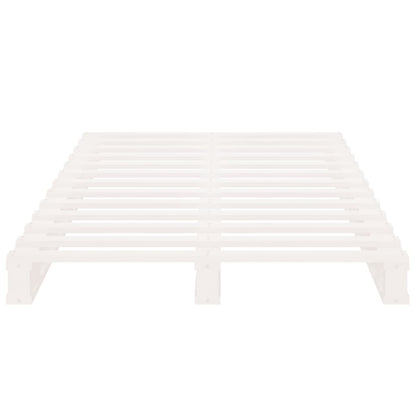 Letto a Pallet Bianco 90x200 cm in Legno Massello di Pino - homemem39